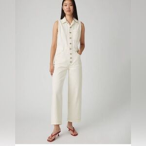 Levi’s Off white Jean Jumpsuit